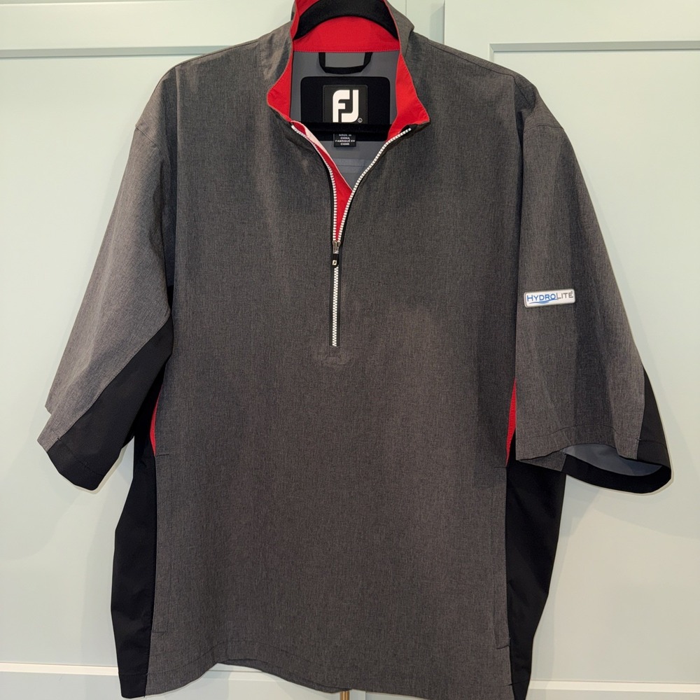 FootJoy DryJoys Hydrolite Wind Water Resistant Golf Shirt Men's Large 1/4 Zip